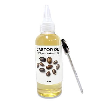 castor oil 100ml + eyelash brush