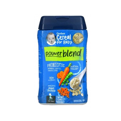 Gerber Cereal Probiotic Oatmeal,Lentil,Carrot&amp;Pea 227g